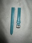 Genuine exotic lizard watchstrap watch band strap 12mm turquoise nickel