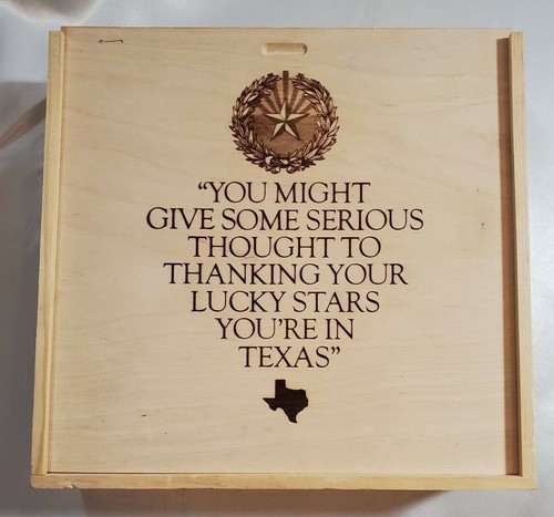 Made in TEXAS Star Wooden Gift Box Keepsake Storage Trinket Pie Hand Gun Storage - Afbeelding 1 van 7