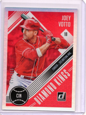 2018 Donruss Diamond Kings Stat Line #4 Joey Votto Reds /313 NM+ SP