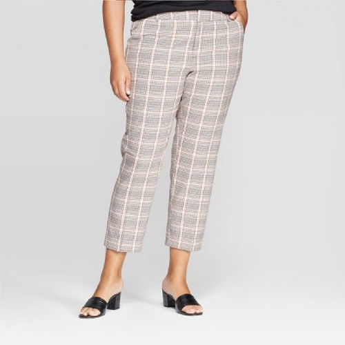 Nuevo con etiquetas Ava \u0026 Viv Para Mujer Talla Grande Pantalones a Cuadros  Tobillo Gris Varios Tamaños | eBay