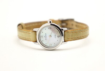 Skagen Mother of Pearl with Leather Band Skagen Watch, Mother of Pearl Dial, Periwinkle Blue Leather  main image 3