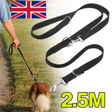 Adjustable Control Dog Lead Leash Training Lead Double Ended 8Ft Police Style Uk