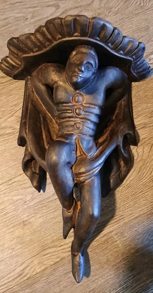 Juego de estantes de pared Blackamoor europeos vintage de 22 pulgadas Foto 3 de 4