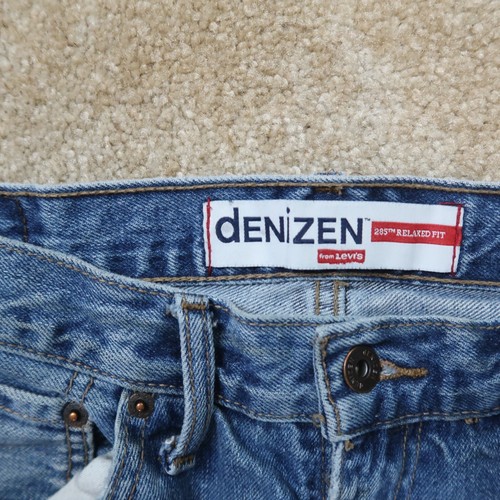 Denizen Levi's 285 Relaxed Fit Jeans Men's 33x30 Blue Distressed Denim - 第 4/12 張圖片