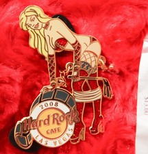 Hard Rock Cafe Pin LAs Vegas XXX GIRL Film porn star handcuff AVN hat lapel