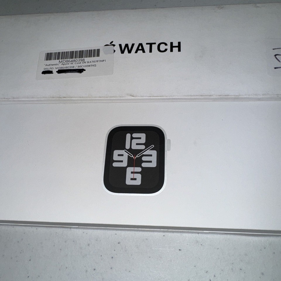 Apple Watch SE 2nd Gen 40mm Silver Aluminum Case Storm Blue Sport Band