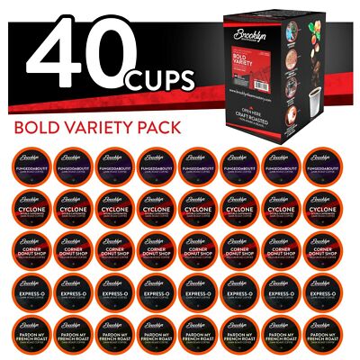 Brooklyn Beans Dark Roast Ground Coffee, Fuhgeddaboutit, 6 pack (72 ounces