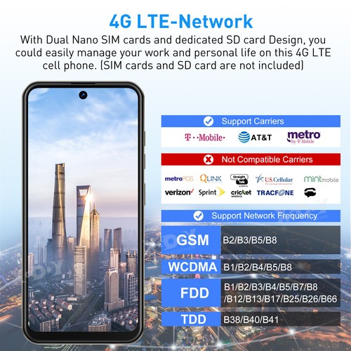 2024 New Android Factory Unlocked Cell Phone Cheap Smartphone 4G Quad Core 2 SIM - Picture 10 of 62