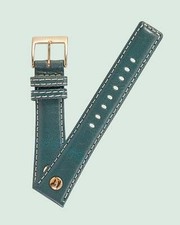 Ecclissi 20mm x 16mm Olive Leather Strap original Buckle 80250 Olive Green