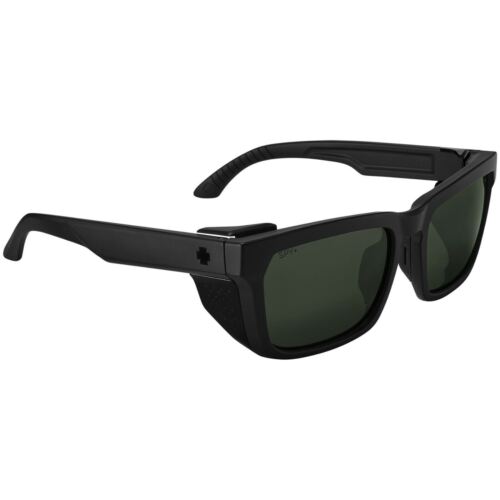 SPY Optic HELM TECH Sunglasses Polarized Matte Black Happy Gray Green 3DAY SHIP - Afbeelding 1 van 8
