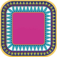 Mexican Fiesta Party Cake Plates Paper Kids Birthday Buffet Tableware 10 Pack