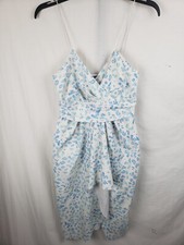 Asos Blue and White Spaghetti Strap Dress Sz 6