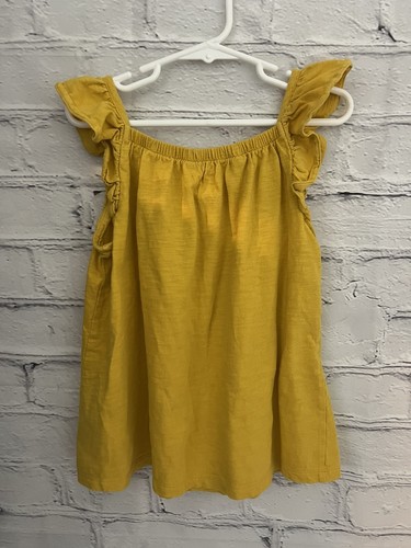 Gap Kids Solid Yellow Top Tank 100% Cotton EUC Girl's Size Medium (8) - Picture 4 of 7