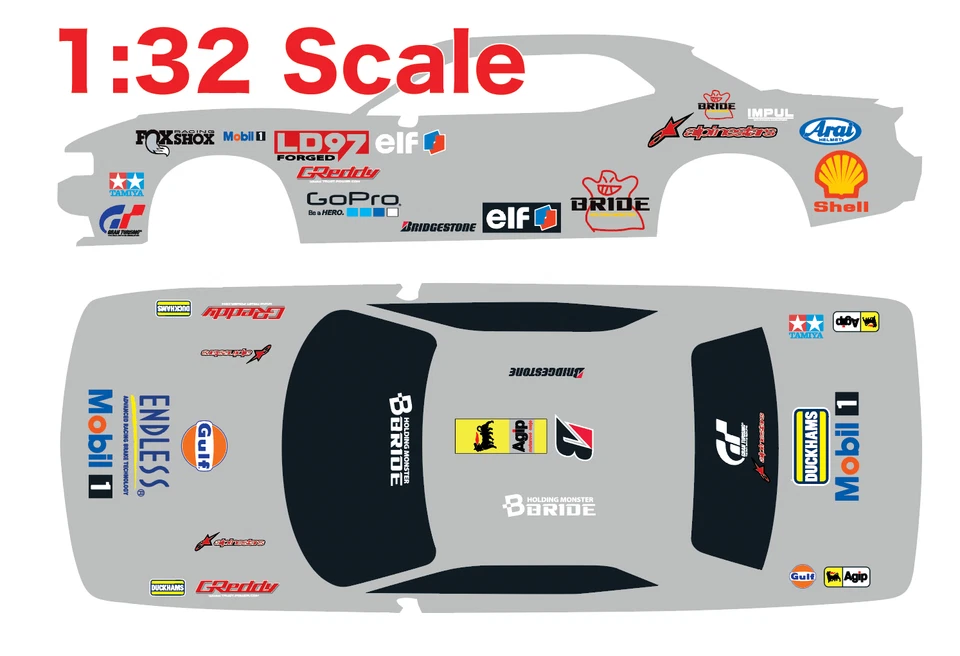 Mix LOGO Water Slide Decal White Toner  1/24 - 1/28 - 1/32 RC Model Dicast  #272 - Image 4 of 4