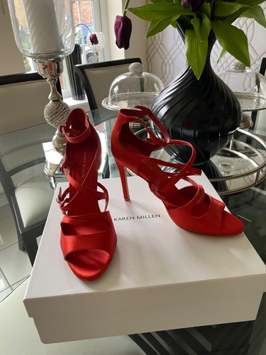 KAREN MILLEN RED SANDALS SHOE SIZE 7 BRAND NEW FAST POSTAGE | eBay