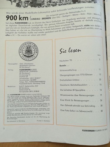 FLEISCHMAN KURIER HEFT .37 / 1970 - Bild 2 von 4