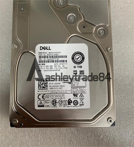 1 Stück gebrauchte DELL 8T SATA 7.2K 3.5 Zoll Enterprise Festplatte 09X09C MG06ACA800EY - Bild 3 von 4