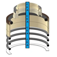 FYD00003884 Hydraulic Bucket Cylinder Seal Kit Fits John Deere 17D 17G