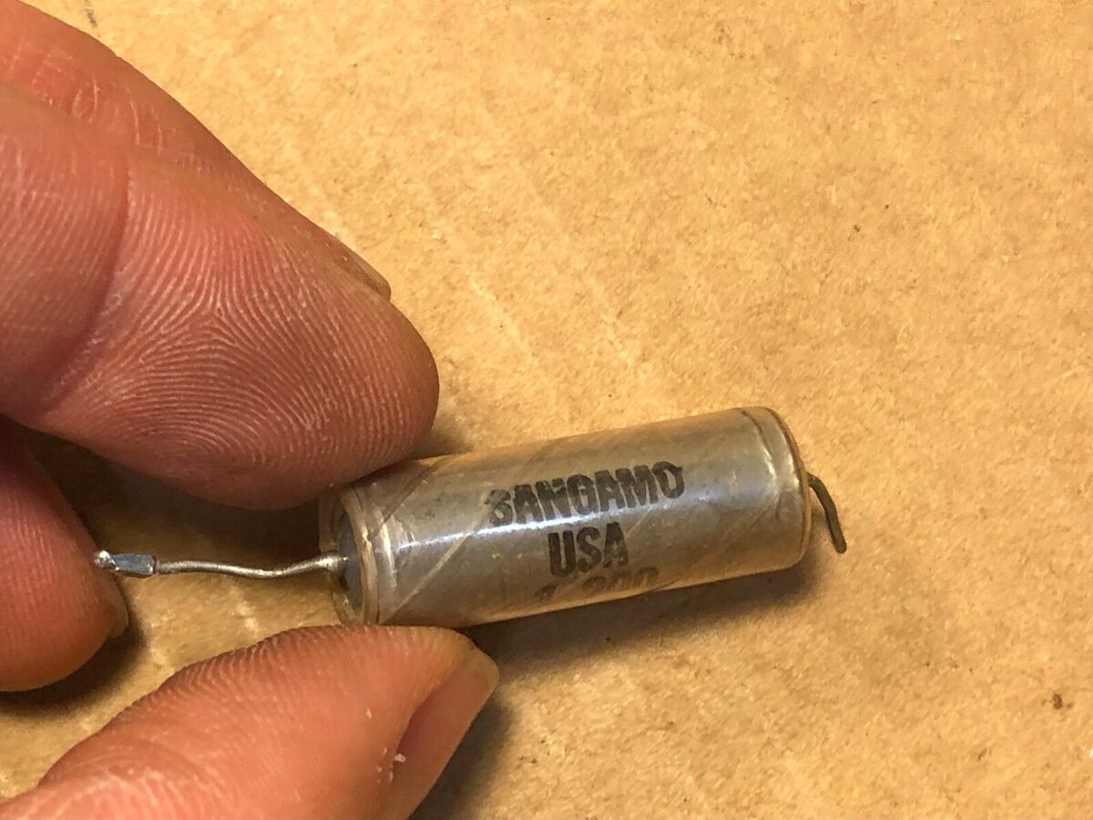 Vintage Sangamo .1 uf 200v Vitamin Q Capacitor Bass Guitar Vintage Sangamo .1 uf 200v Vitamin Q Capacitor Bass Guitar