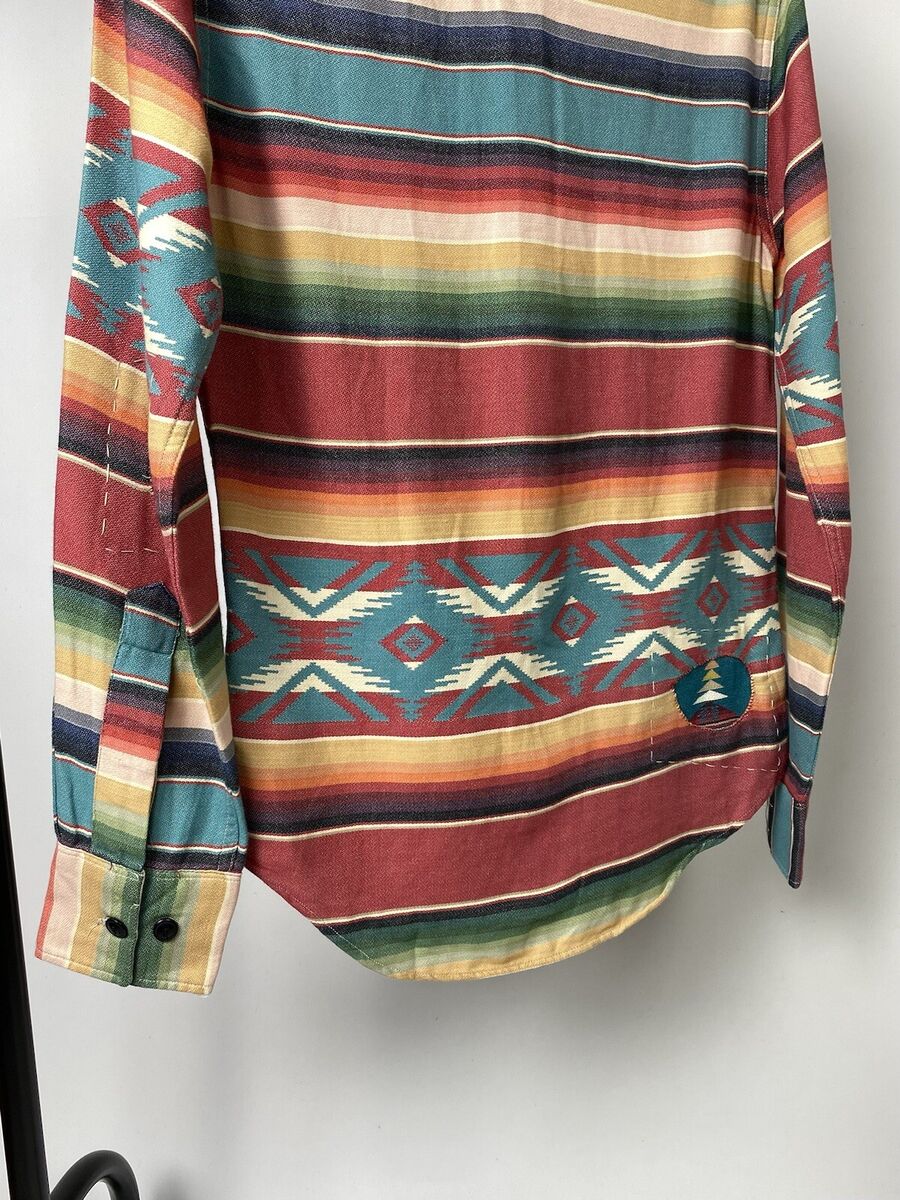 RRL 1940s-STYLE STRIPED SERAPE BLANKET STRIPE WESTERN SHIRT RRL 1940s-STYLE STRIPED SERAPE BLANKET STRIPE WESTERN SHIRT
