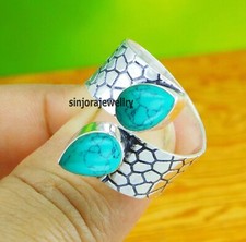 Turquoise Gemstone 925 sterling silver handmade Gift Ring US size 5 to 13