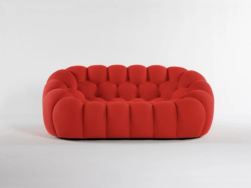 Roche Bobois Bubble 2.5 Seat Sofa Rubis Red 2D *4 Month Delivery*