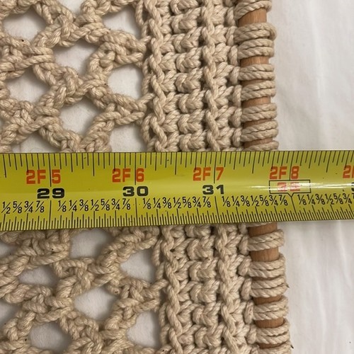 Corda panna macramè da appendere a parete arredamento casa retrò boho - Foto 5 di 9
