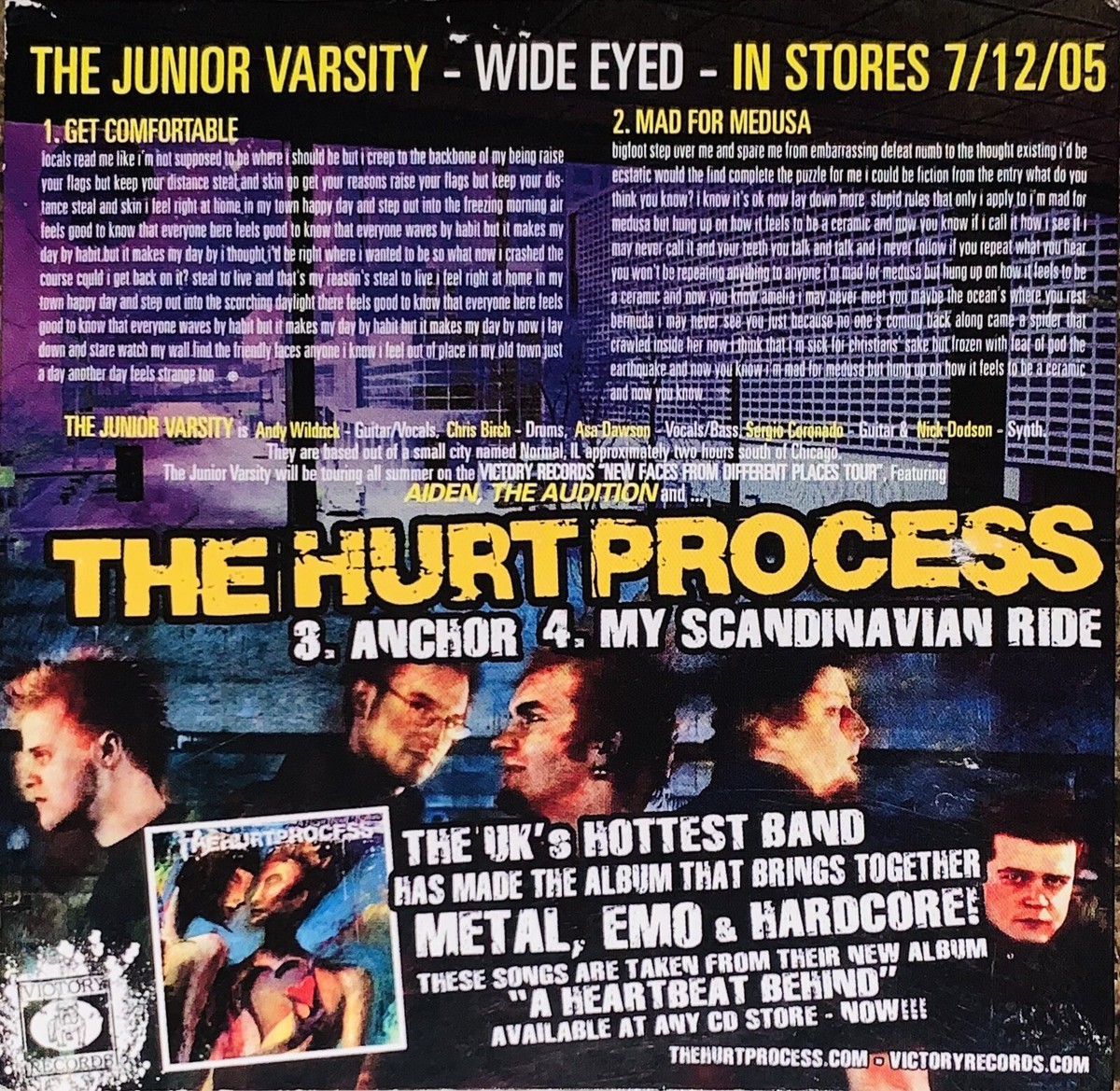 The Junior Varsity & The Hurt Process Victory Records Sampler CD