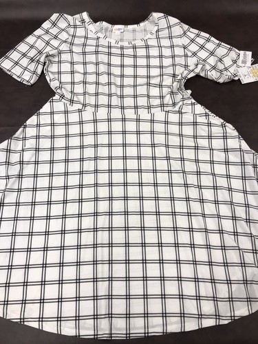 Lularoe Nicole 3XL/3X Dress White Black 