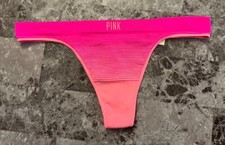 NWT VICTORIA'S SECRET PINK MEDIUM STRIPE SEAMLESS VINTAGE RARE THONG PANTIES