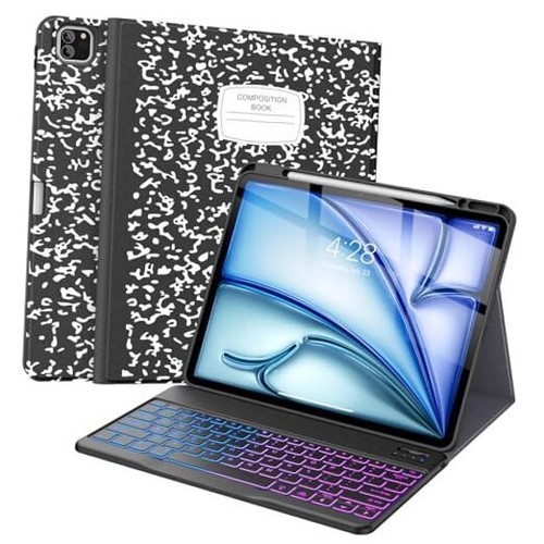Keyboard Case for iPad Air 13 Inch (M2) 2024/iPad Pro 12.9 A-Book Black New