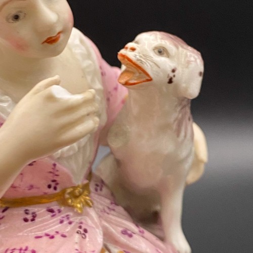 19thc Pair of Derby Porcelain Figurines c1825-30 Faux Meissen Mark 14cm H - Picture 8 of 24