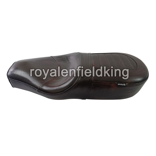Adapté Pour Royal Enfield Gt & Intercepteur 650 Cuir Double Siège, Ancien Marron - Photo 2/7