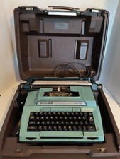 Vintage Smith Corona Coronet XL Electric Blue Typewriter with Case See Pictures thumbnail