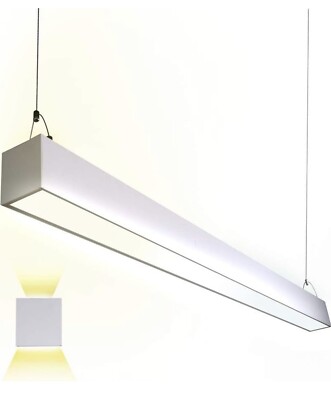 Euri Lighting 4ft LED Up/Down Lights, 120-277V, 6500lumen, EUD4-50W103sw, Setof3