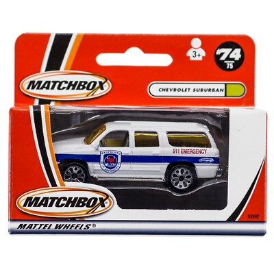 Matchbox #74 2000 Chevrolet Suburban White 1:76 New In Box 2001 | eBay