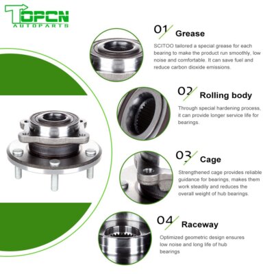 2 Front Wheel Bearing Hub For 2009 2010 2011 2012 2013 2014-2020 Dodge 2 Front Wheel Bearing Hub For 2009 2010 2011 2012 2013 2014-2020 Dodge