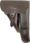 WW2 German P38 Walther Soft Shell Holster Brown Leather - Military Army Repros