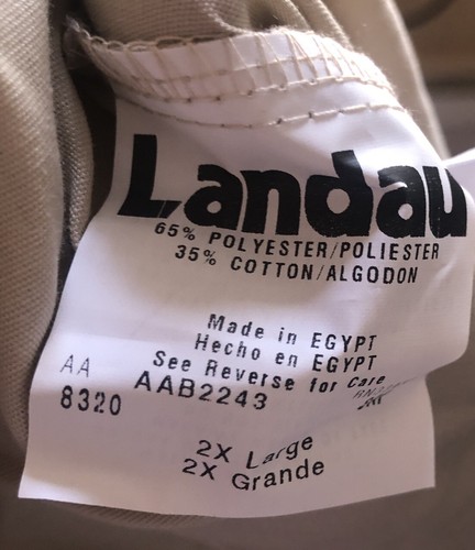 Landau Classic Scrub Pants Size XXL 2X Beige Tan Sand Elastic Waist Pockets NEW - Picture 6 of 6