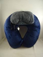 Travel Neck Head Pillow  Comfort Eye Mask NEW