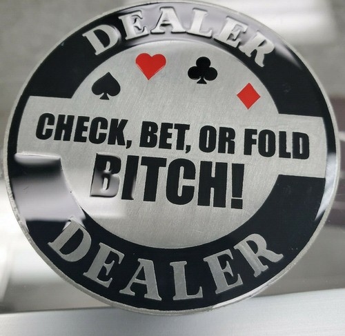 Aggressive Double Sided Heavy Poker Dealer Button NEW Exclusive The Poker Store - Picture 5 of 5