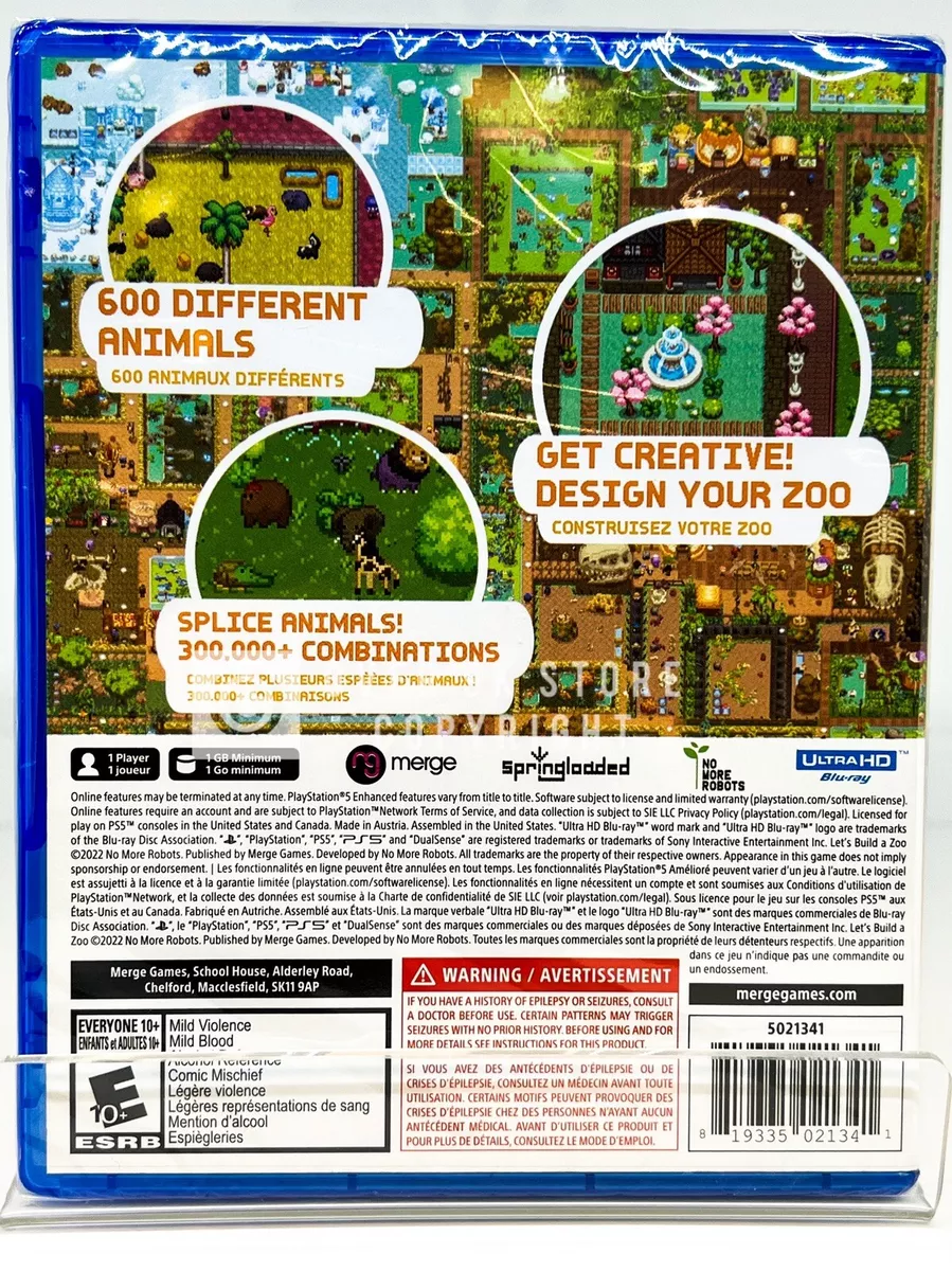 Let's Build a Zoo - PS4 - Brand New, Factory Sealed 819335021334