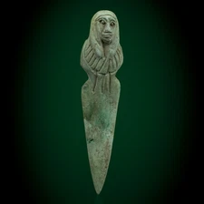 Ancient Egyptian Rare Ushabti Shaped Dagger Stone Pharaonic Artifact Figure BC