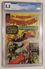 AMAZING SPIDER-MAN 14 CGC 5.5 - WHITE PAGES! - 1ST GREEN GOBLIN, HULK! DITKO ART
