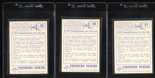 1977 Panini Star Wars Stickers 35 36 37 R2-D2 Jaws - Picture 2 of 2
