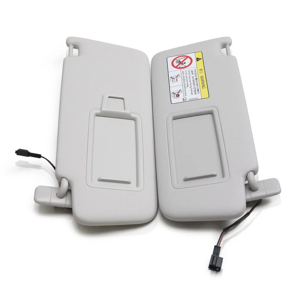 2x Visera izquierda+derecha con espejo de maquillaje apto para Volkswagen Passat Golf Jetta CC Foto 3 de 4