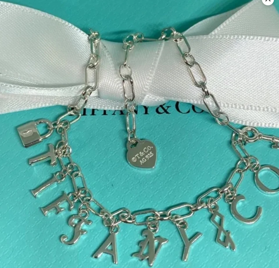 NEW Tiffany & Co. Notes Dangle Charm Chain Bracelet Sterling Silver 925 - Image 3 of 4