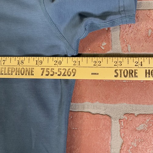 BYLT Drop Cut Kurzarm Shirt Herren Large L Blau Lux Stretch Athletic Gym - Bild 7 von 9