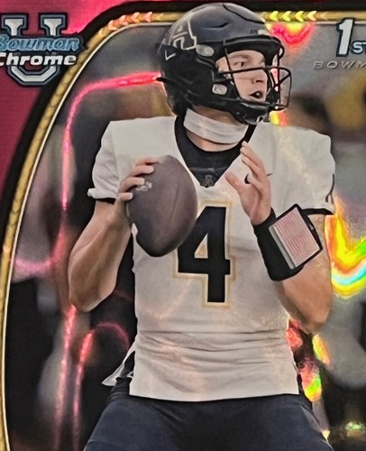 JOEY AGUILAR Tennessee Vols QB1 2024 Topps Pink Lava Refractor 103 QB App State - Afbeelding 5 van 6