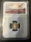 2017 Eagle G$5 Coin First Releases MS70 Red Label NGC 1/10th Gold Coin